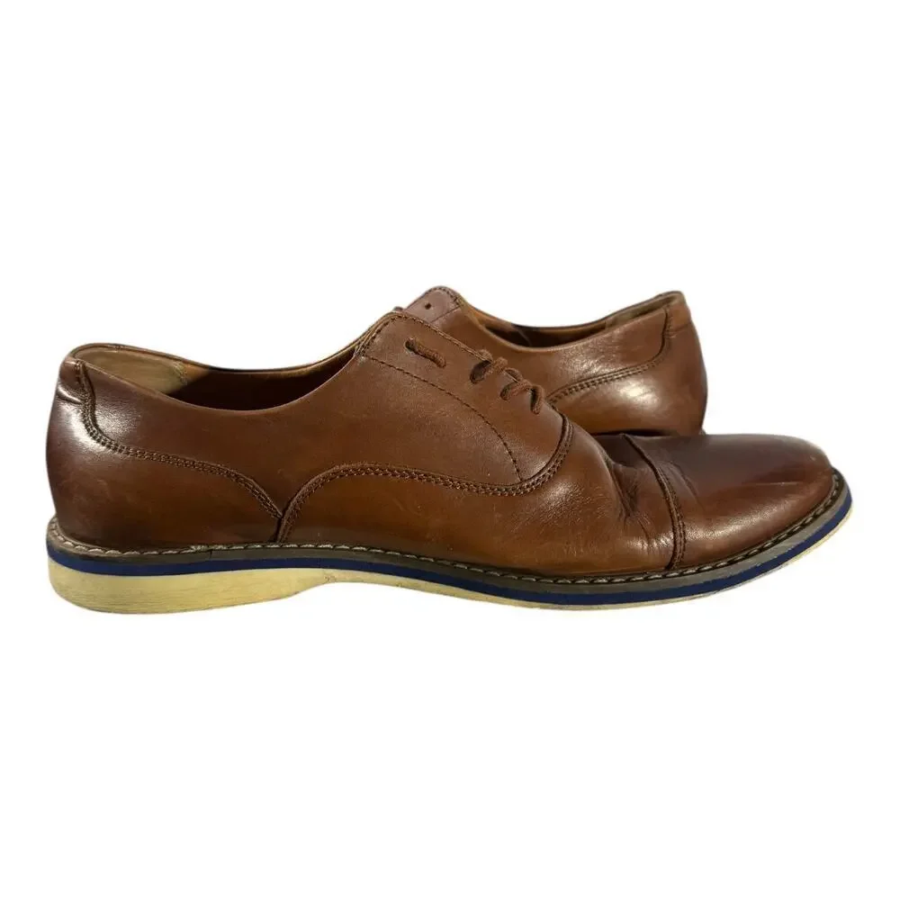 Aiden & Mason Men’s Albert Brown Leather Oxford Dress Shoes Size 10 M